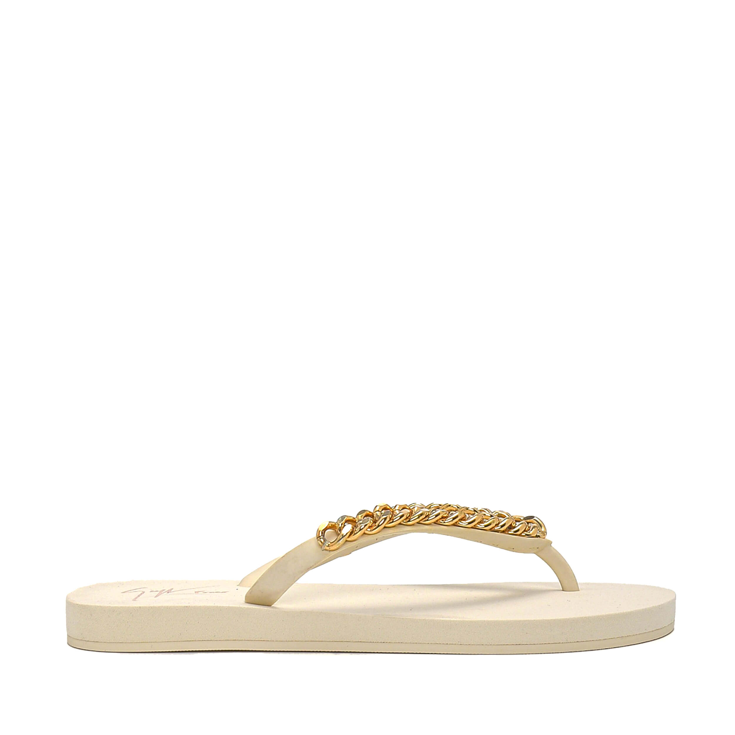 Gıuseppe Zanotti - White Chain Detail Slipper